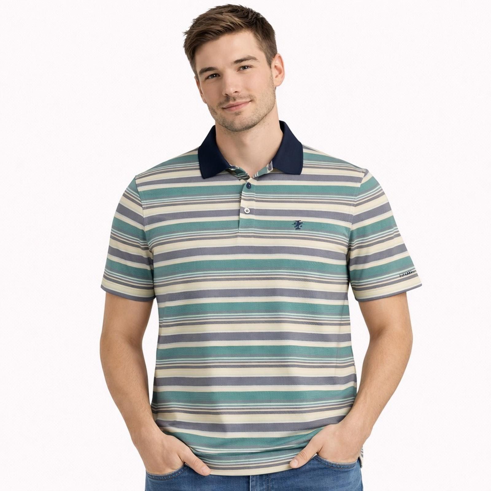 Izod Izod Golf Large Men’s Shirt EUC Fairway Green Stripe Size US L / EU 52-54 / 3 - 1 Thumbnail