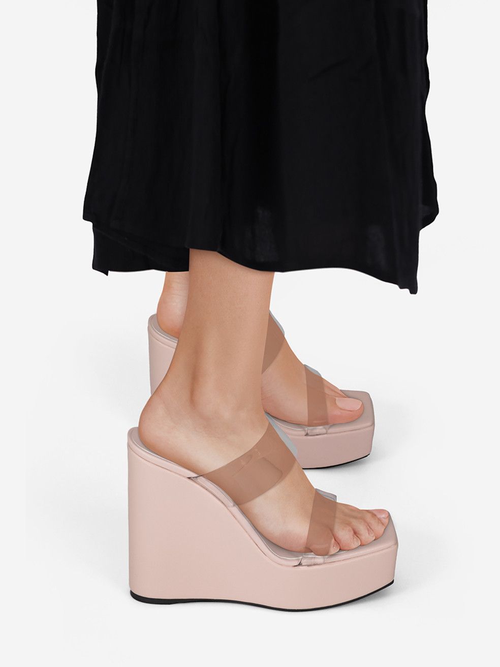 Pink Transparent Meissa Plexi Sandals