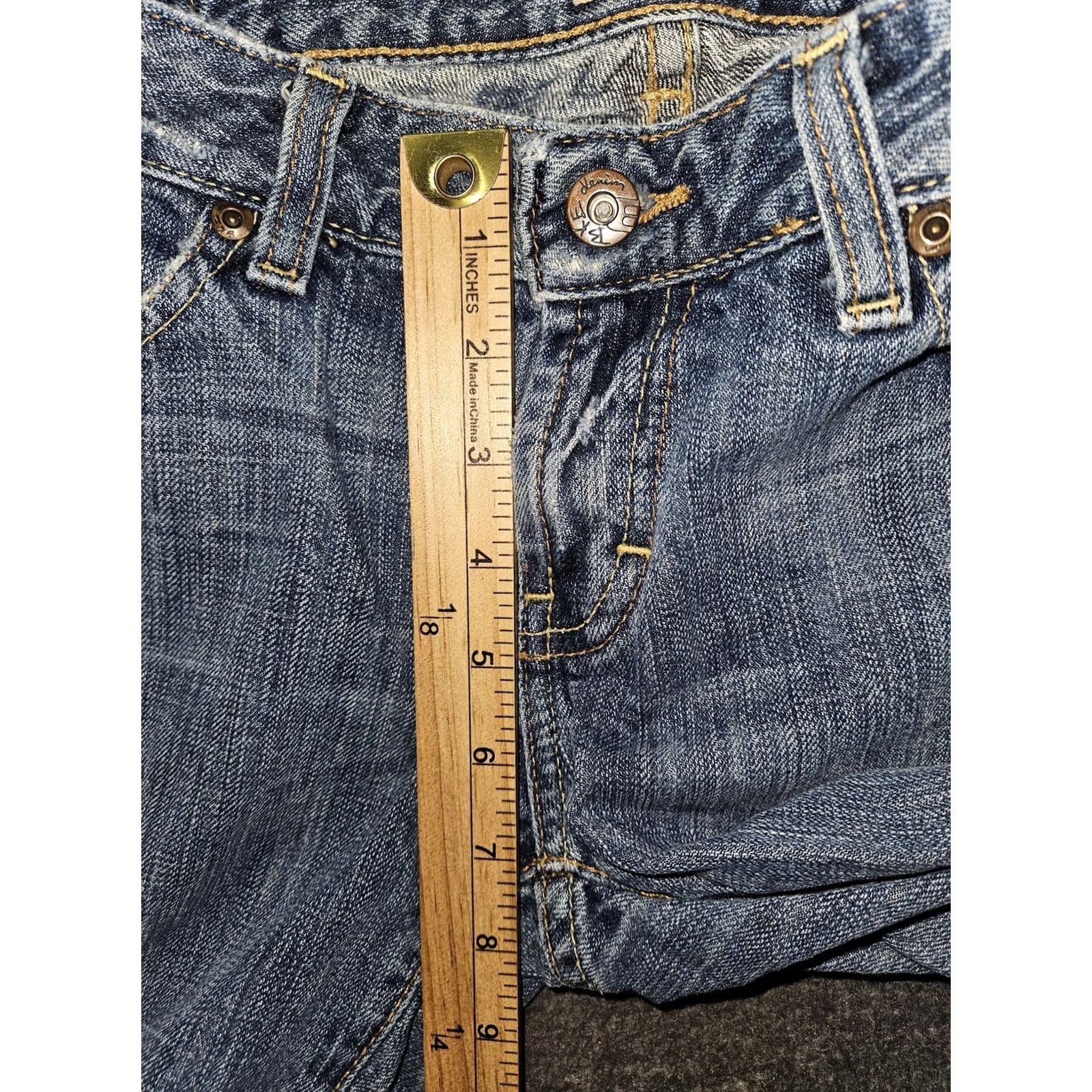 BKE BKE Denim Shorts Bermuda Blue 28 Womens Embroidered Pockets 5-Pocket Casual Summer Denim Shorts Womens 28 Blue Embroidered Pockets Size 28" / US 6 / IT 42 - 5 Thumbnail
