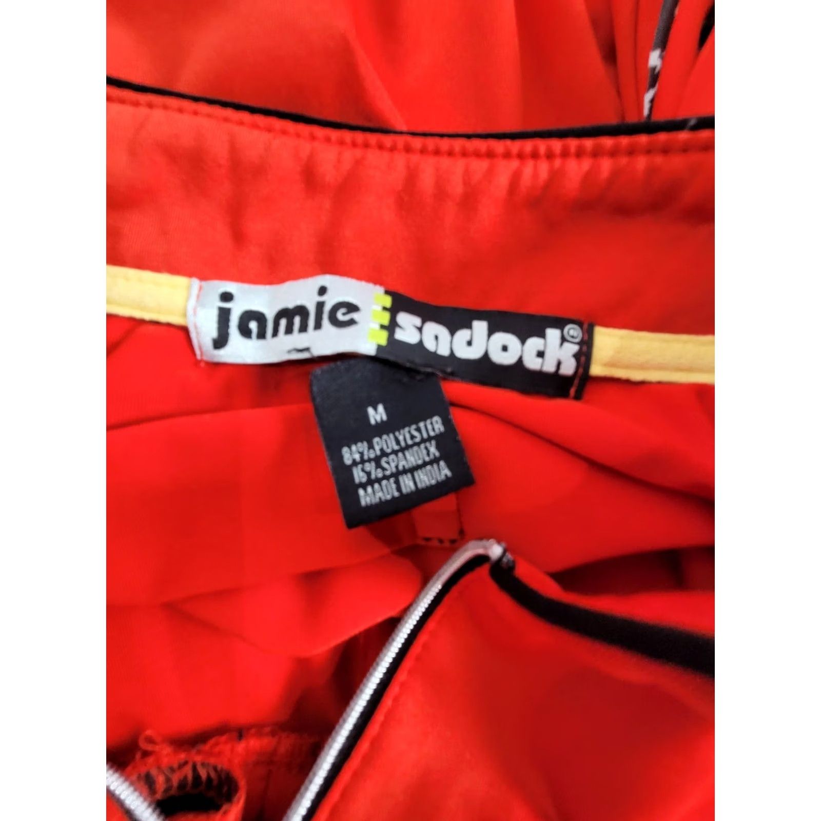Vintage Jamie Sadock Womens Golf Shirt Medium Red 1/4 Zip Preppy Performance Activewear Shirt Women Red Golf 1/4 Zip Pullover Mock Neck Long Sleeve Striped? Size M / US 6-8 / IT 42-44 - 3 Thumbnail