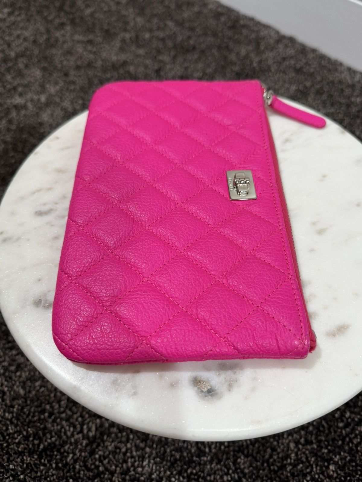 Chanel Chanel Pink Goatskin Quilted Cavier O-Case Pouch Wallet Bag Size ONE SIZE - 4 Thumbnail