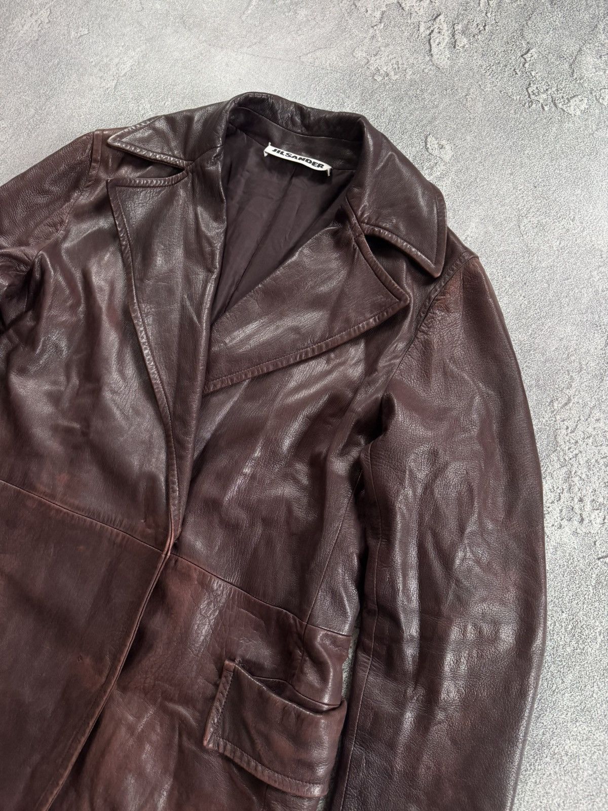 Jil Sander × Vintage Jil Sander 42 Wmns leather jacket blazer coat vintage Size M / US 6-8 / IT 42-44 - 9 Thumbnail