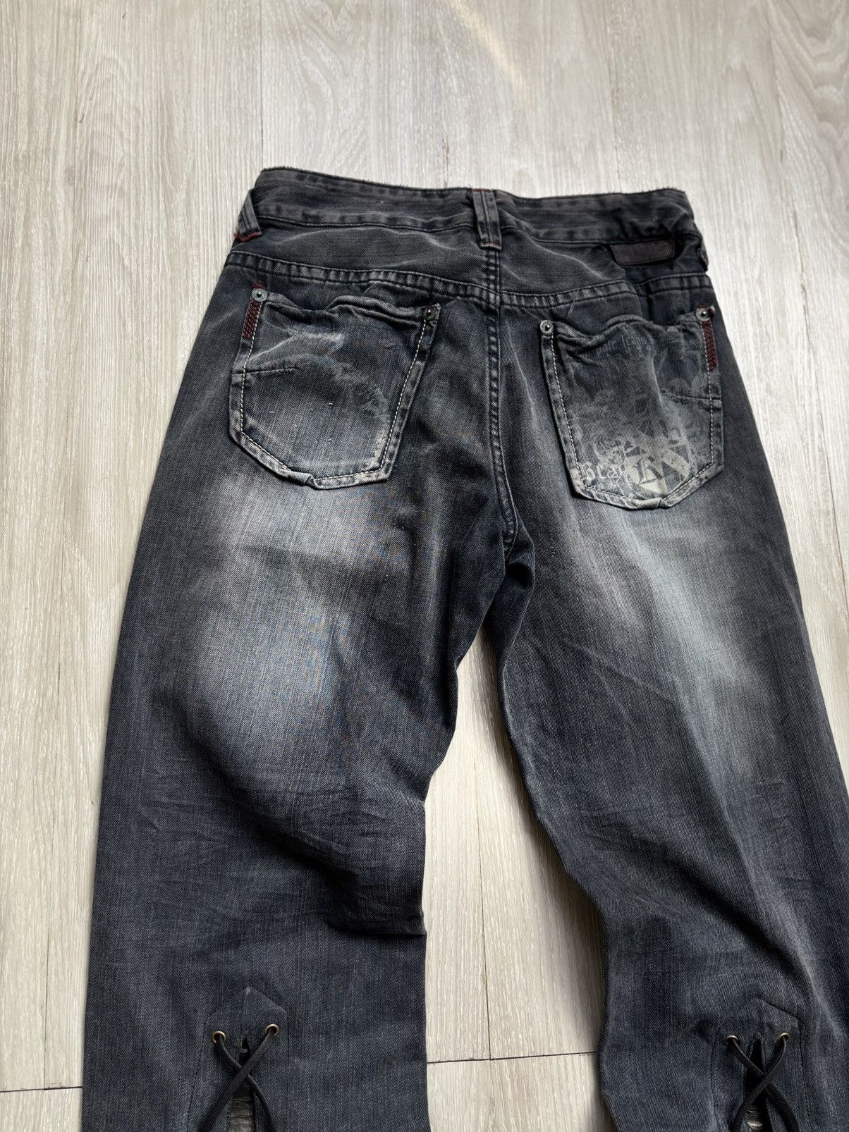 Japanese Brand Beanpole si lace up wideleg jeans Size US 28 / EU 44 - 6 Thumbnail
