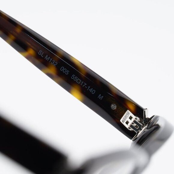 Saint Laurent Paris Saint Laurent SLM132 005 Square Eyeglasses Dark Havana 55mm Size ONE SIZE - 7 Thumbnail