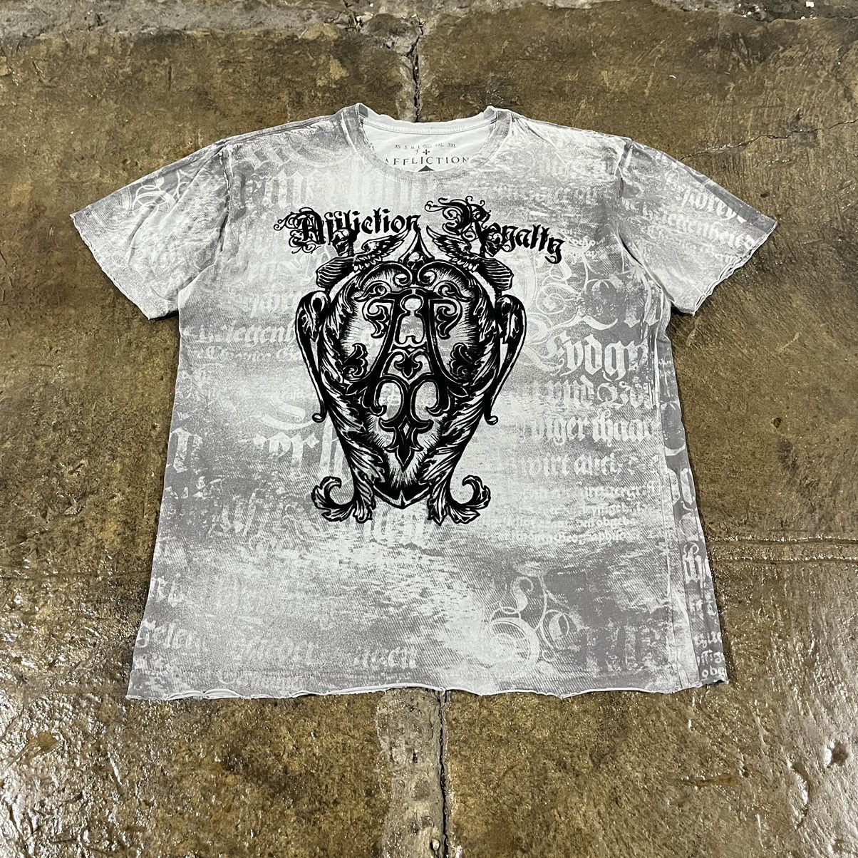 Affliction × Vintage Crazy Y2K Affliction Tee Shirt Grunge Goth Opium Skater Size US L / EU 52-54 / 3 - 3 Thumbnail