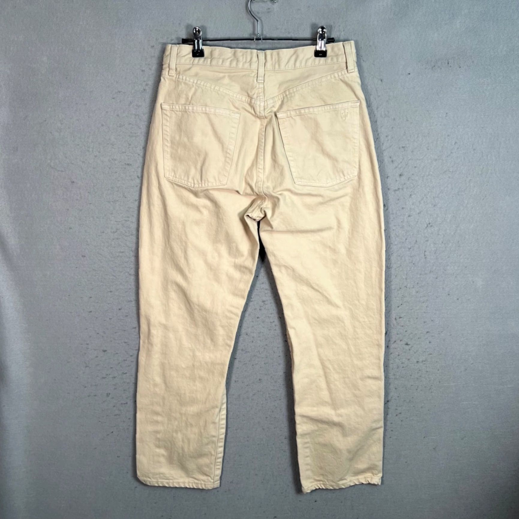 Uniqlo Jw Anderson x Uniqlo Womens Jeans Beige High-Waisted Straight-Leg 28 Denim Cotton 5-Pocket Regular Inseam 26 Vintage No Mens Womens Size 28" / US 6 / IT 42 - 2 Thumbnail