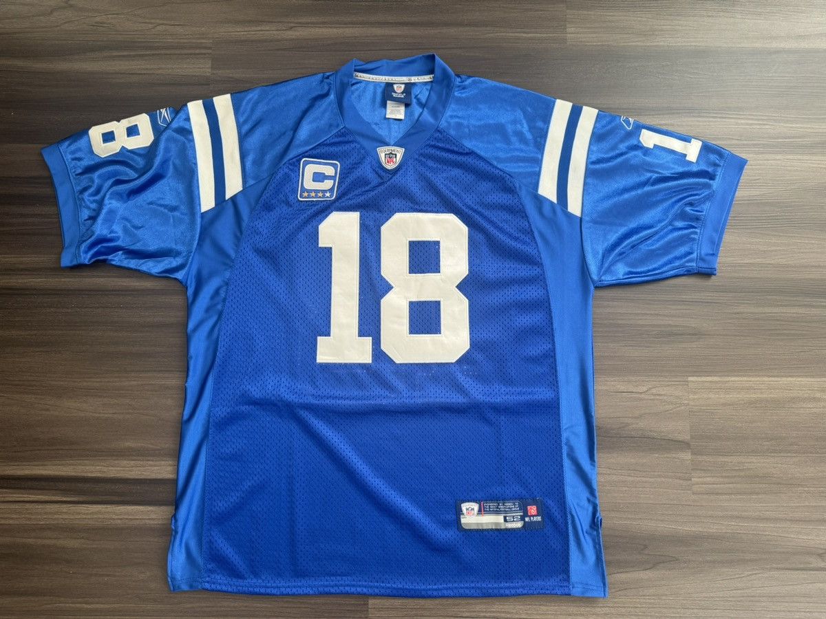 Peyton Manning #18 Reebok OnField Colts Jersey, Size discount 52 (XL)