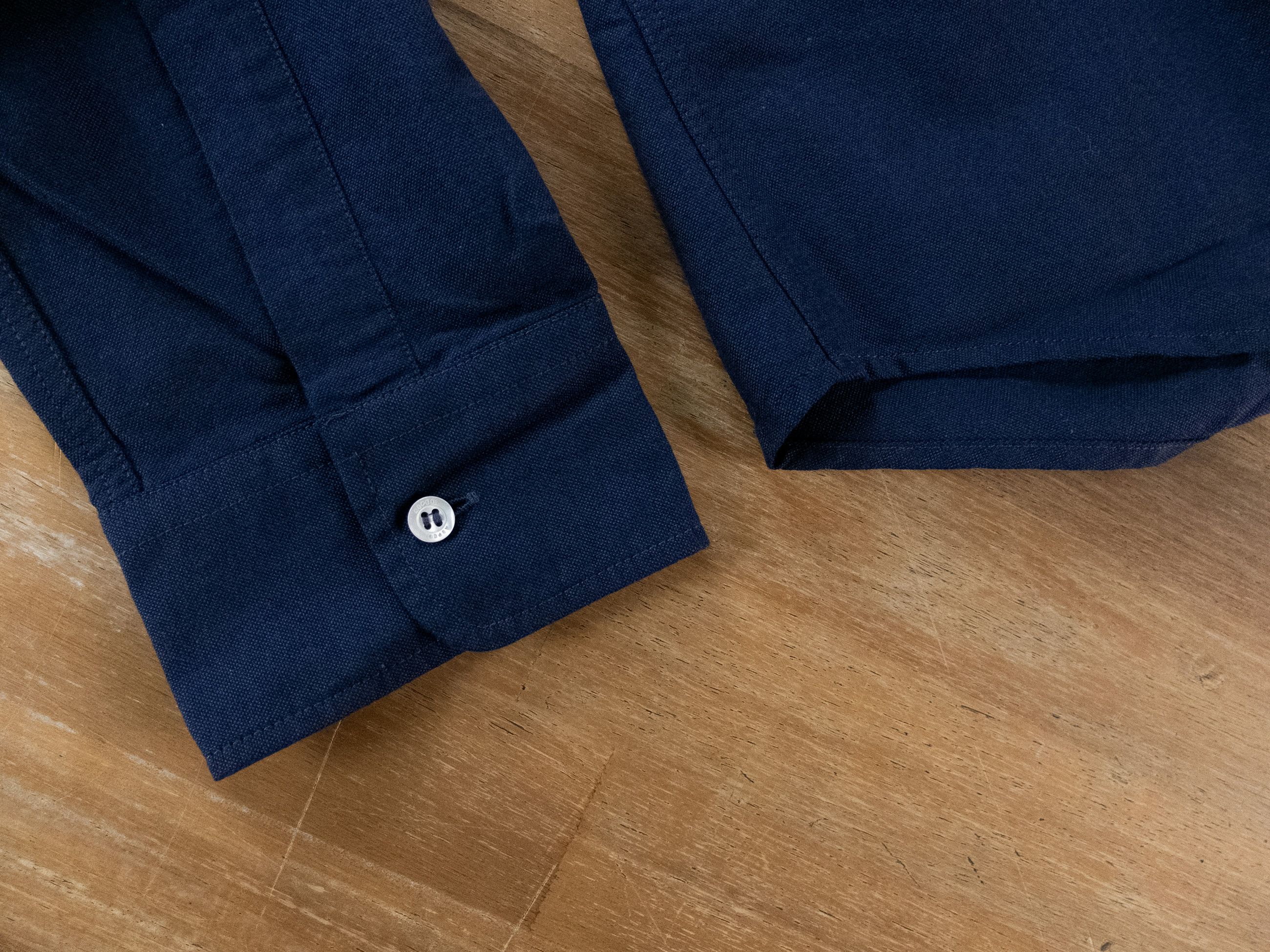 Aspesi ASPESI solid navy blue regular fit Oxford shirt 42 / Large Size US L / EU 52-54 / 3 - 7 Thumbnail