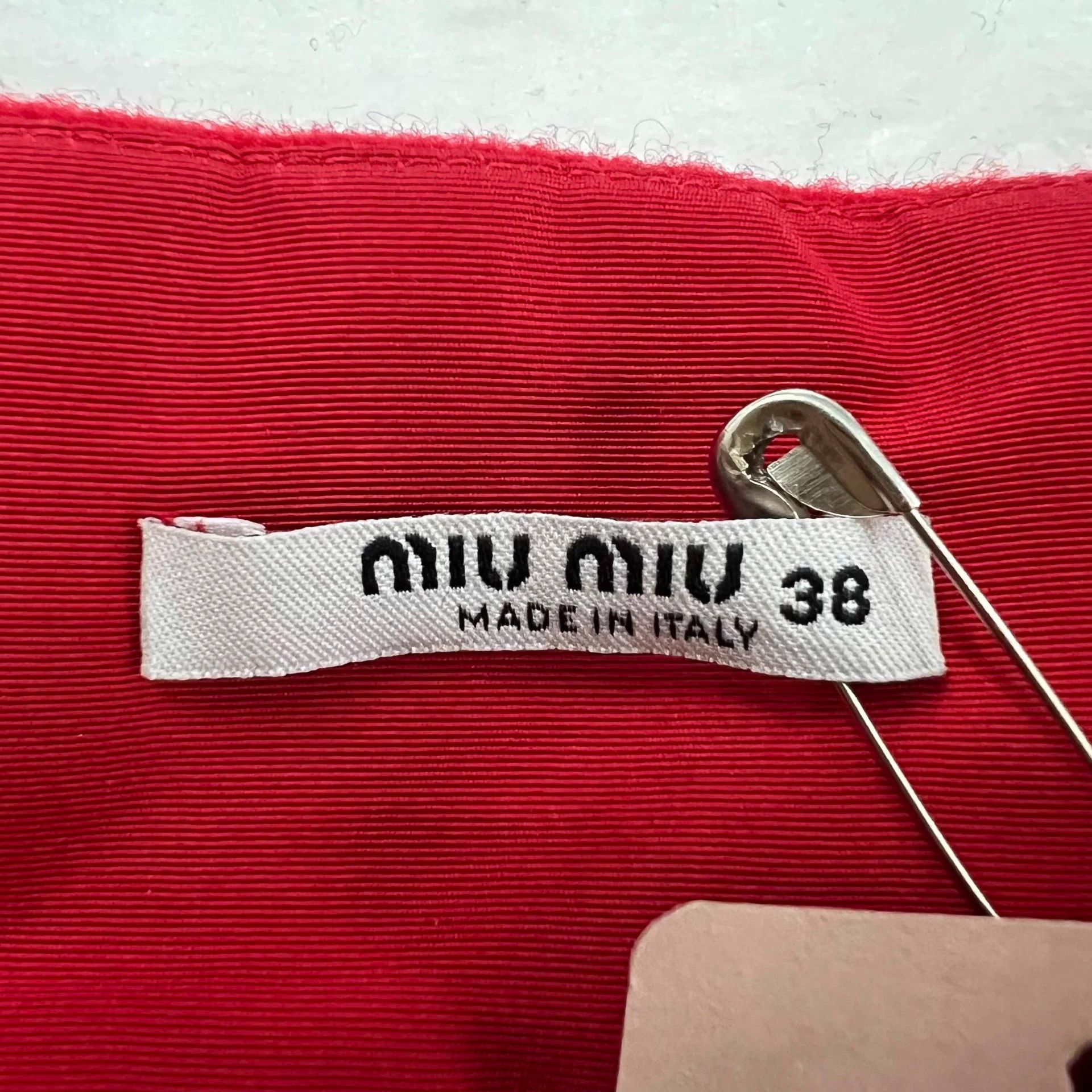 Miu Miu MIU MIU Red Mini A-line Skirt 38 New With Tags Size 26" / US 2 / IT 38 - 3 Thumbnail