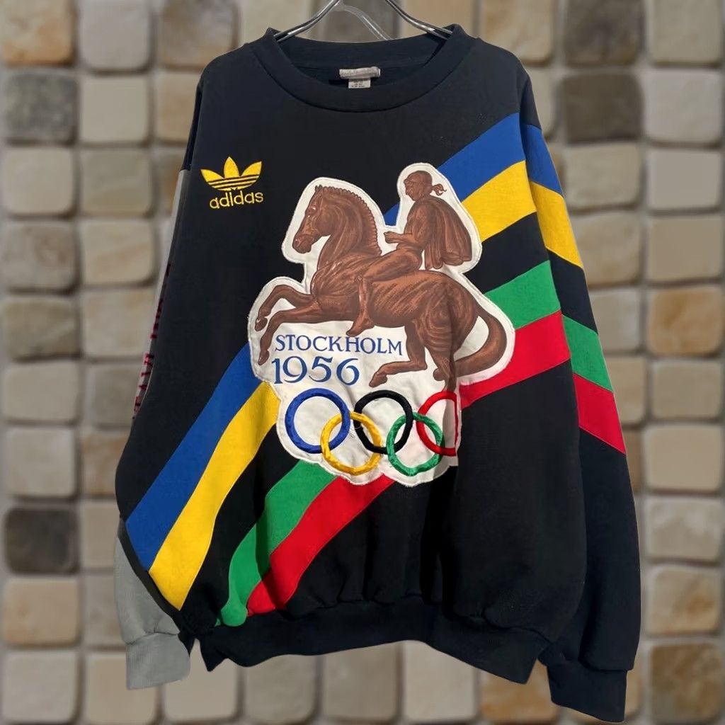 Vintage Adidas 90s Silver Tag OLD 1956 STOCKHOLM OLYMPIC Vintage Unisex Adults Hoodies & Sweatshirts Size US XL / EU 56 / 4 - 1 Thumbnail
