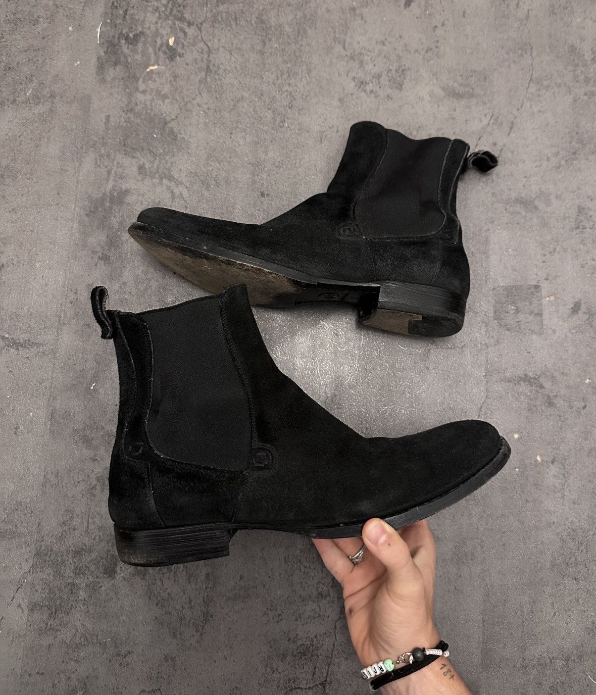 Dolce & Gabbana UK7 Dolce & Gabbana Archive Knitwear Suede Dark