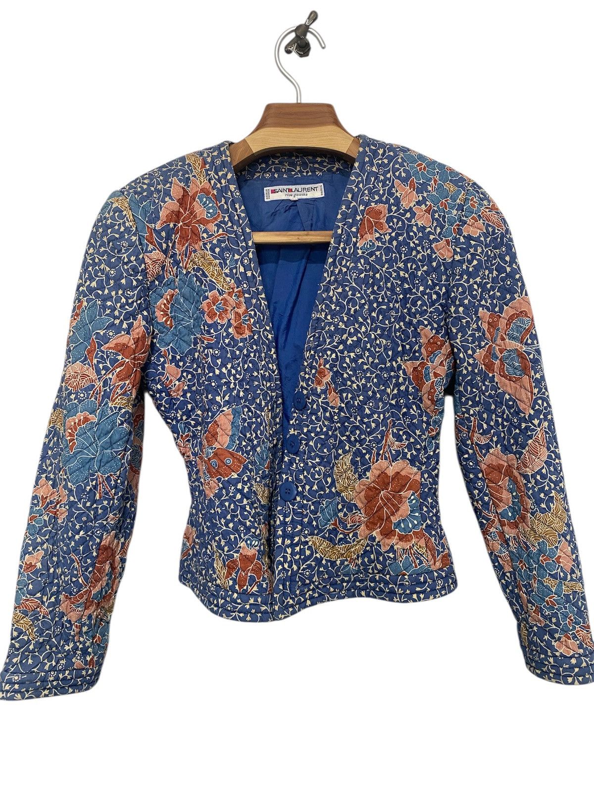 Yves Saint Laurent Vtg 70s Saint Laurent rive gauche quilted jacket Size XS / US 0-2 / IT 36-38 - 4 Thumbnail