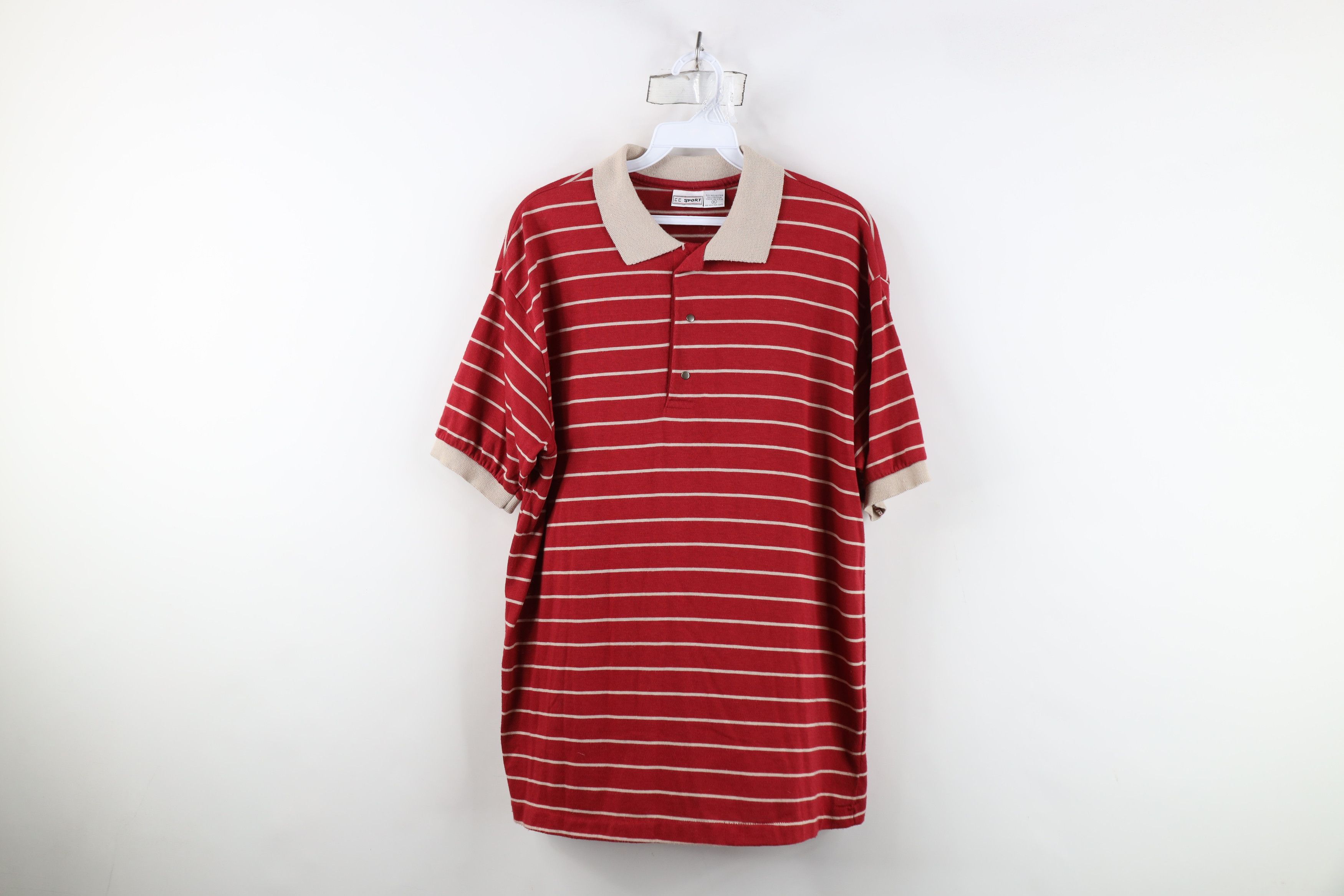 Vintage Vintage 70s Streetwear Block Knit Collared Golf Polo Shirt Size US XL / EU 56 / 4 - 1 Thumbnail