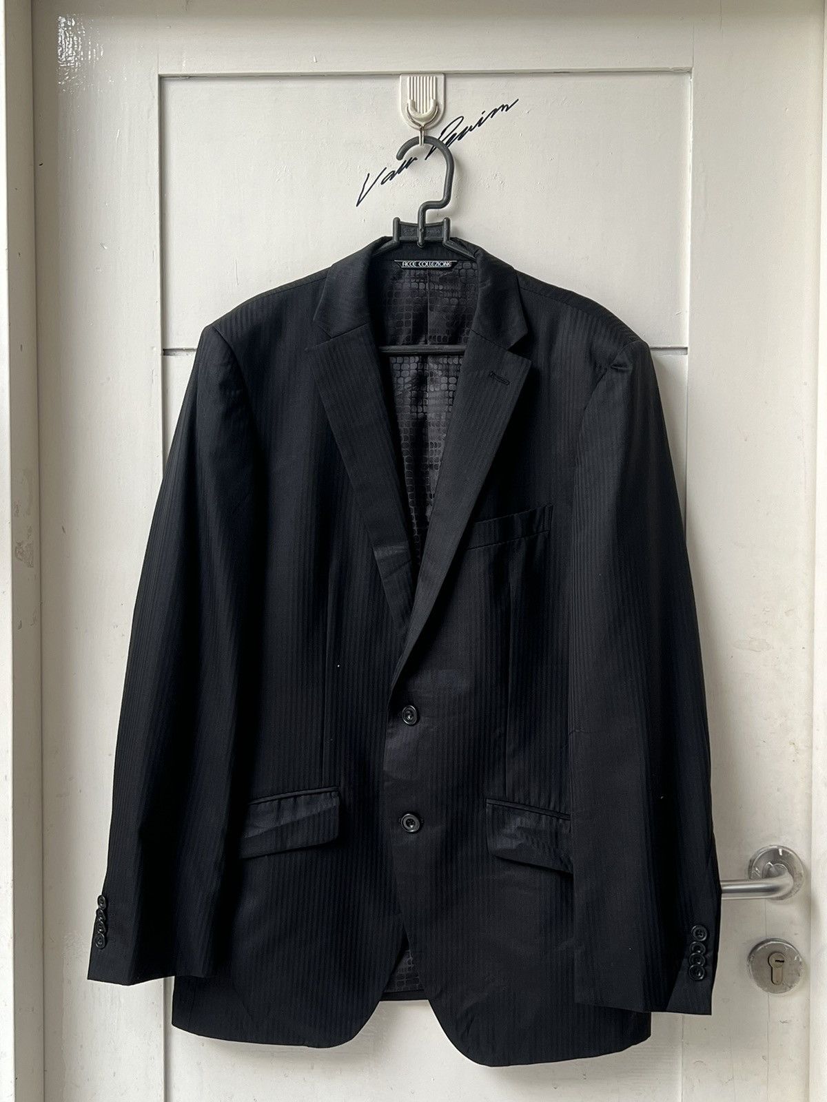 FICCE COLLEZIONE By Yoshiyuki Konishi Striped Black Suit