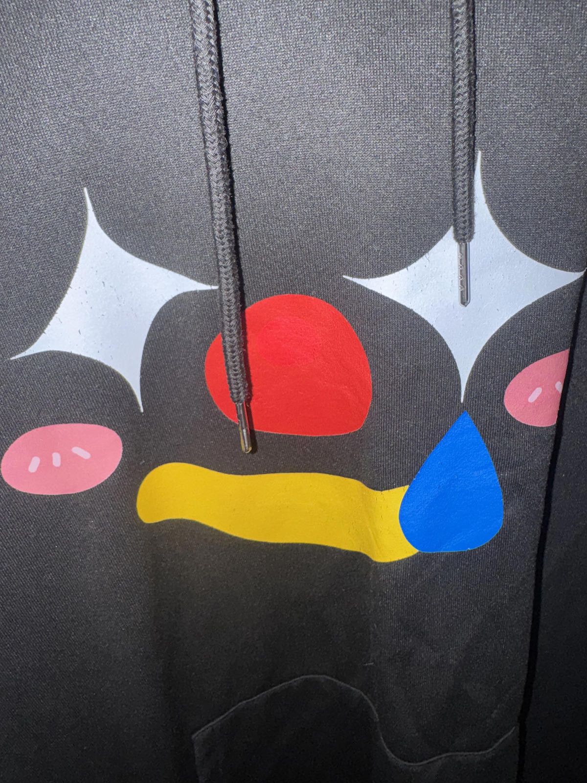 Unknown London Black Hoodie with Colorful Smiley Face Graphic Size M / US 6-8 / IT 42-44 - 2 Thumbnail