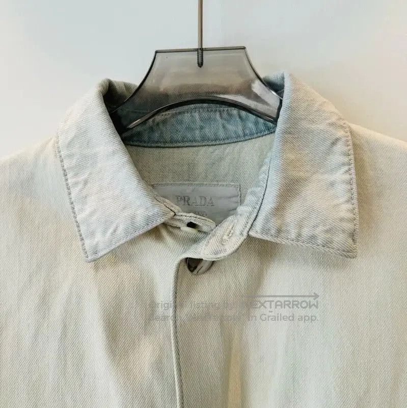 Prada Prada Beige Denim Short-Sleeve Shirt. Size US S / EU 44-46 / 1 - 4 Thumbnail