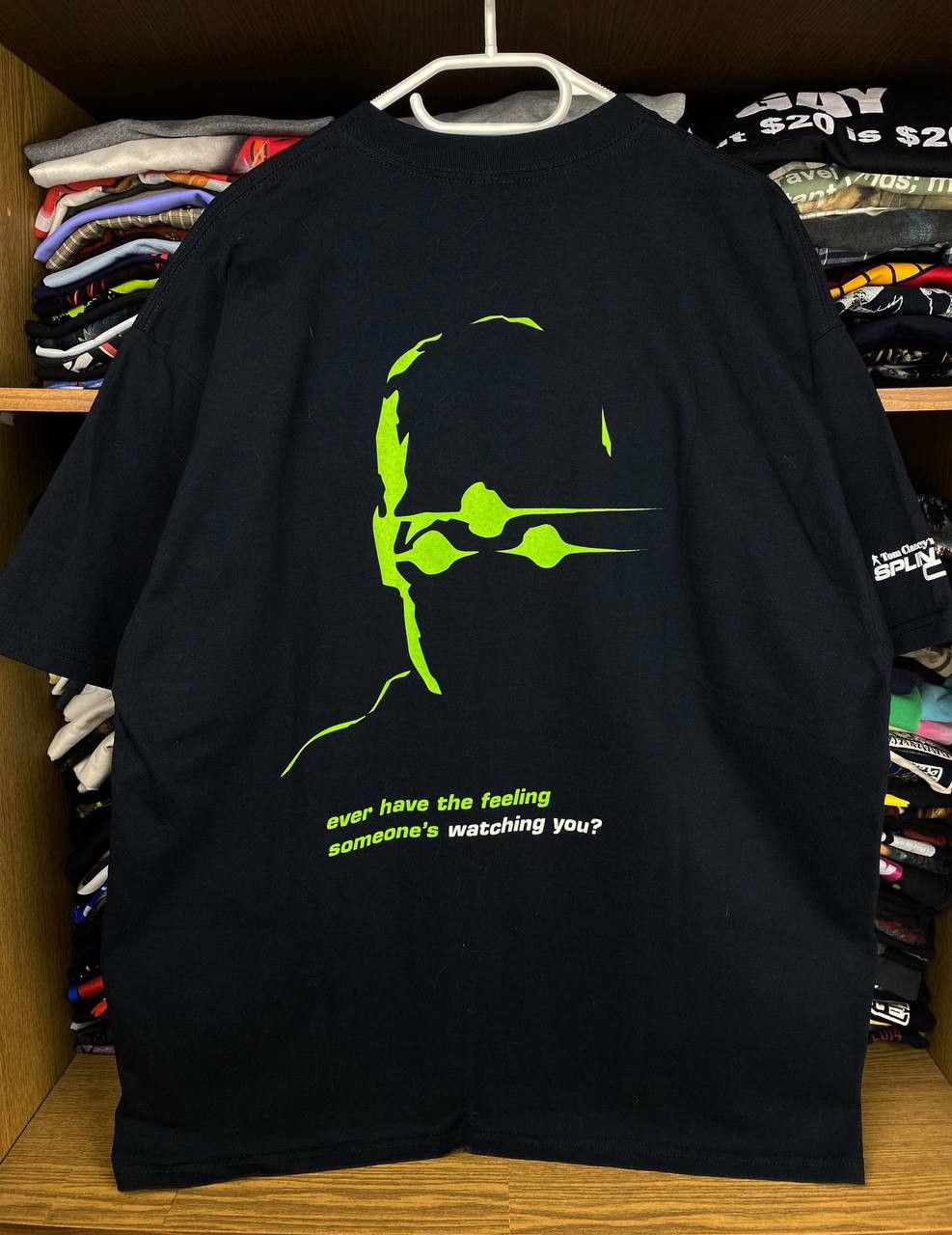 image of Exclusive Game x Nintendo Vintage Splinter Cell Tom Clancy 2002 Videogame Graphic Tee in Black (Siz