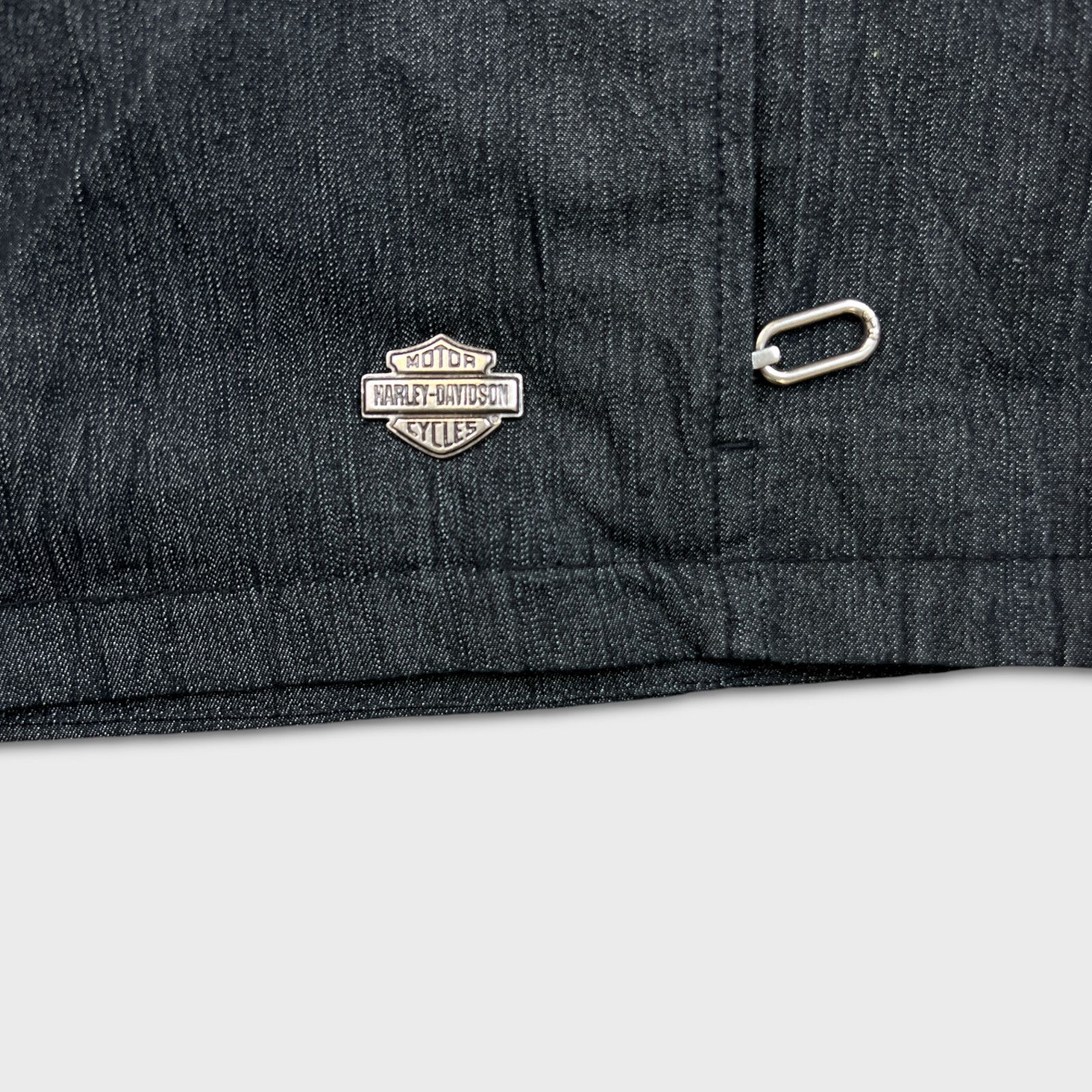 Harley Davidson × Vintage Harley Davidson Denim Jacket XL Zip Lined Biker Jean Trucker Size XL / US 12-14 / IT 48-50 - 3 Thumbnail