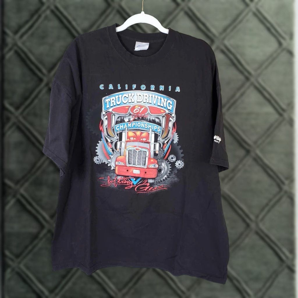 Port & Company Conway Trucking T Shirt Shifting Gears 2009 2XL Black Cotton Unisex Adults Logo Vintage Yes Trucking In N Out Y2K Size US XXL / EU 58 / 5 - 1 Thumbnail