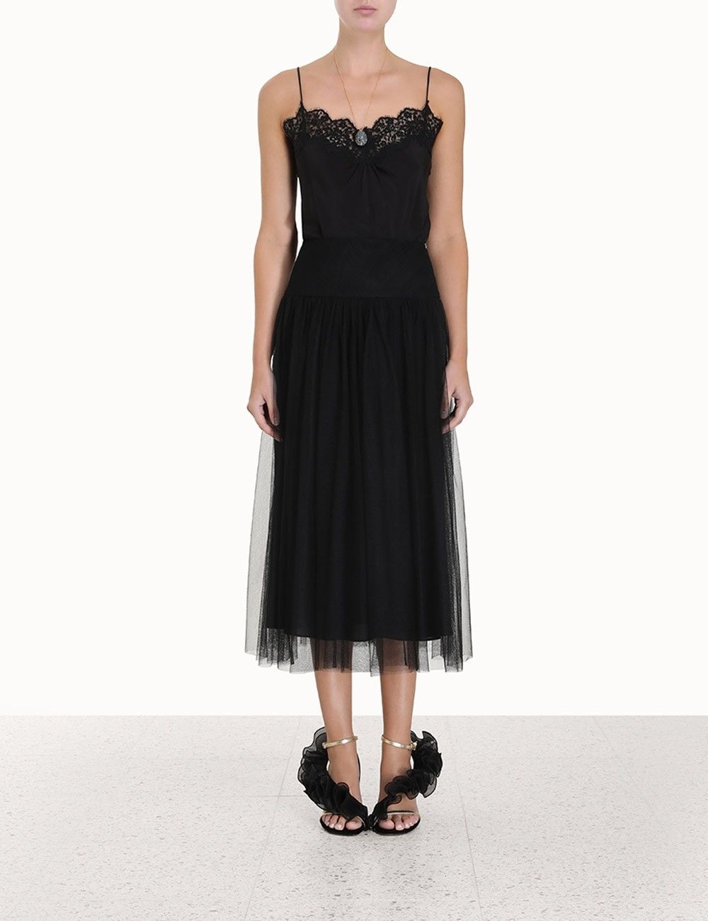 Zimmermann oc11z0425 Tulle Skirt in Black Size 26" / US 2 / IT 38 - 7 Thumbnail