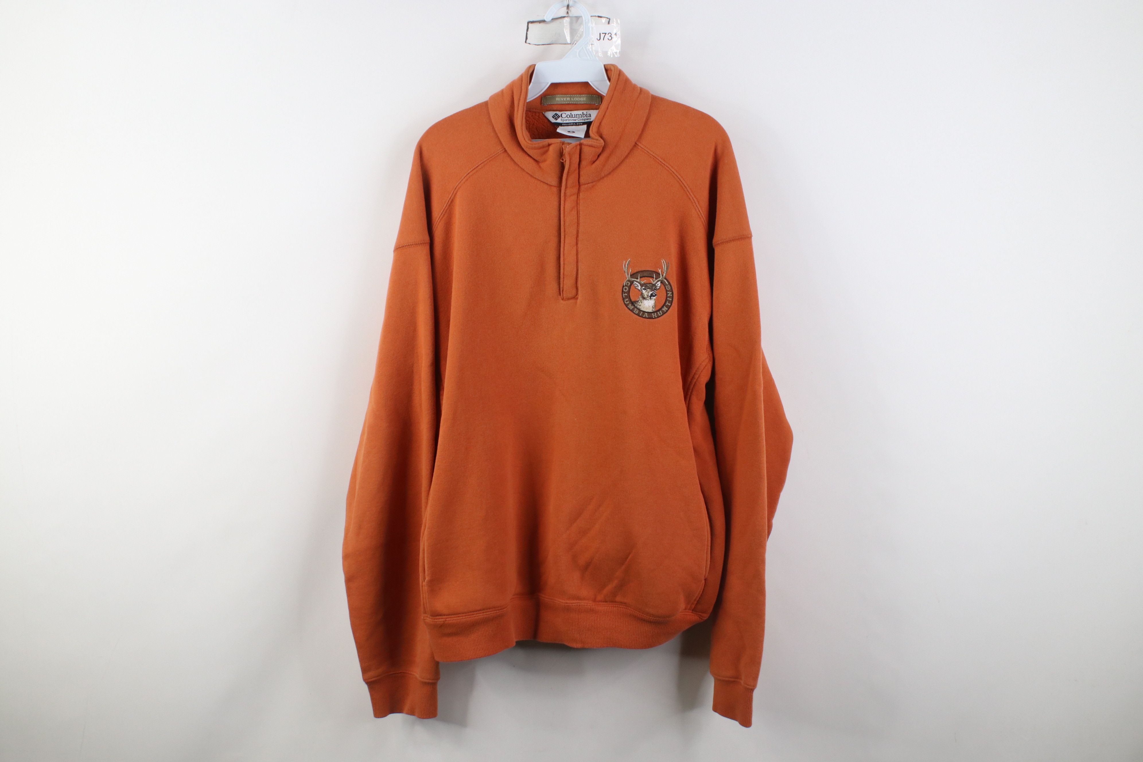 Columbia Vintage Y2K Columbia Buck Hunting 1/4 Zip Sweatshirt Orange Size US M / EU 48-50 / 2 - 1 Thumbnail