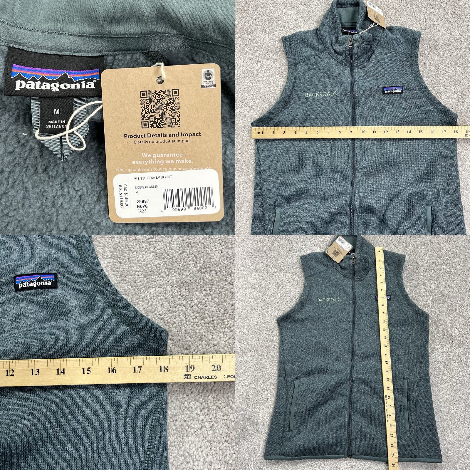 Patagonia Patagonia Better Sweater Vest Women’s M Nouveau Green Embroidered NWT Size M / US 6-8 / IT 42-44 - 8 Thumbnail