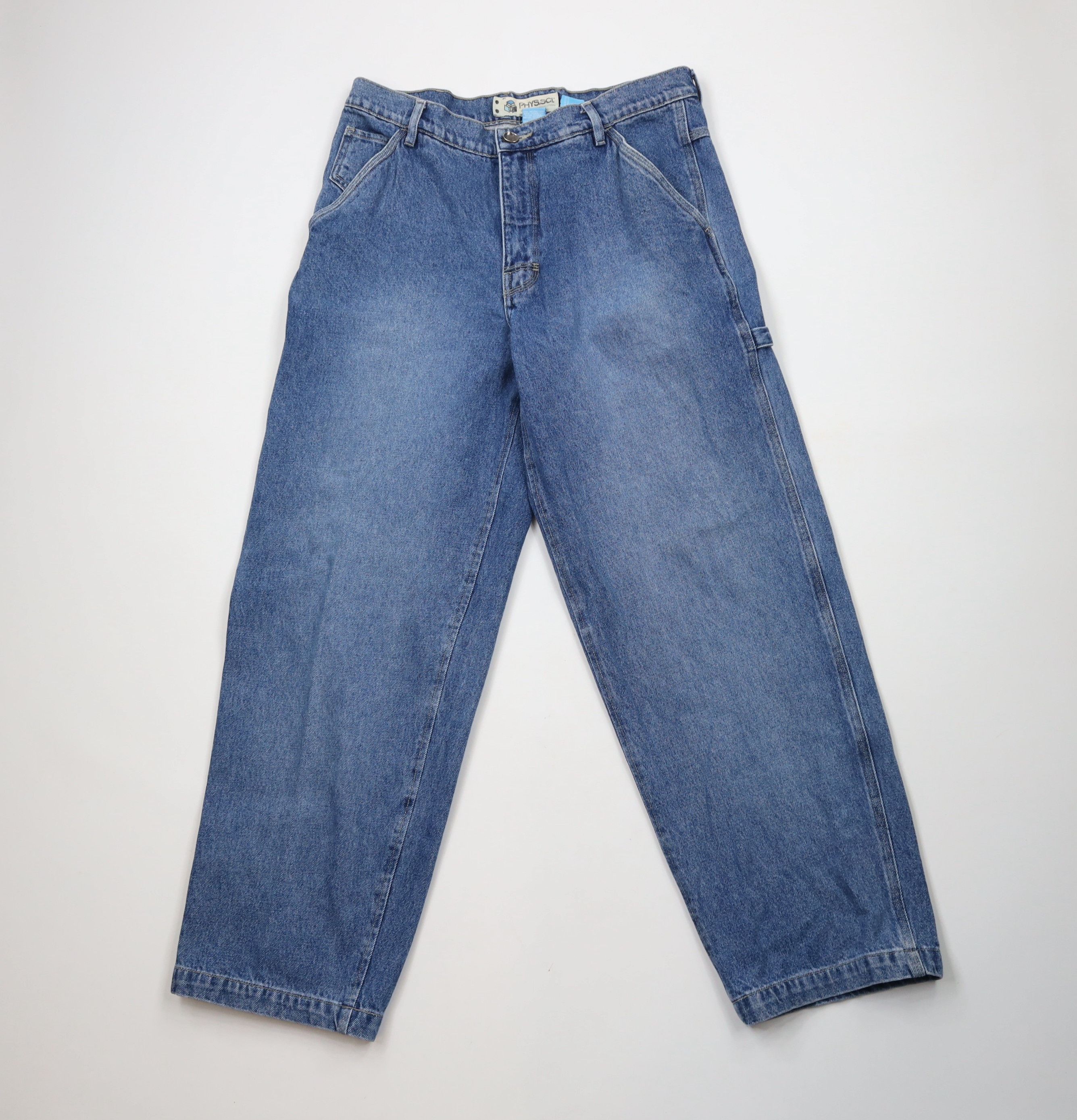 Vintage Vintage 90s Y2K Streetwear Fit Dungaree Denim Jeans Blue Size US 34 / EU 50 - 1 Thumbnail