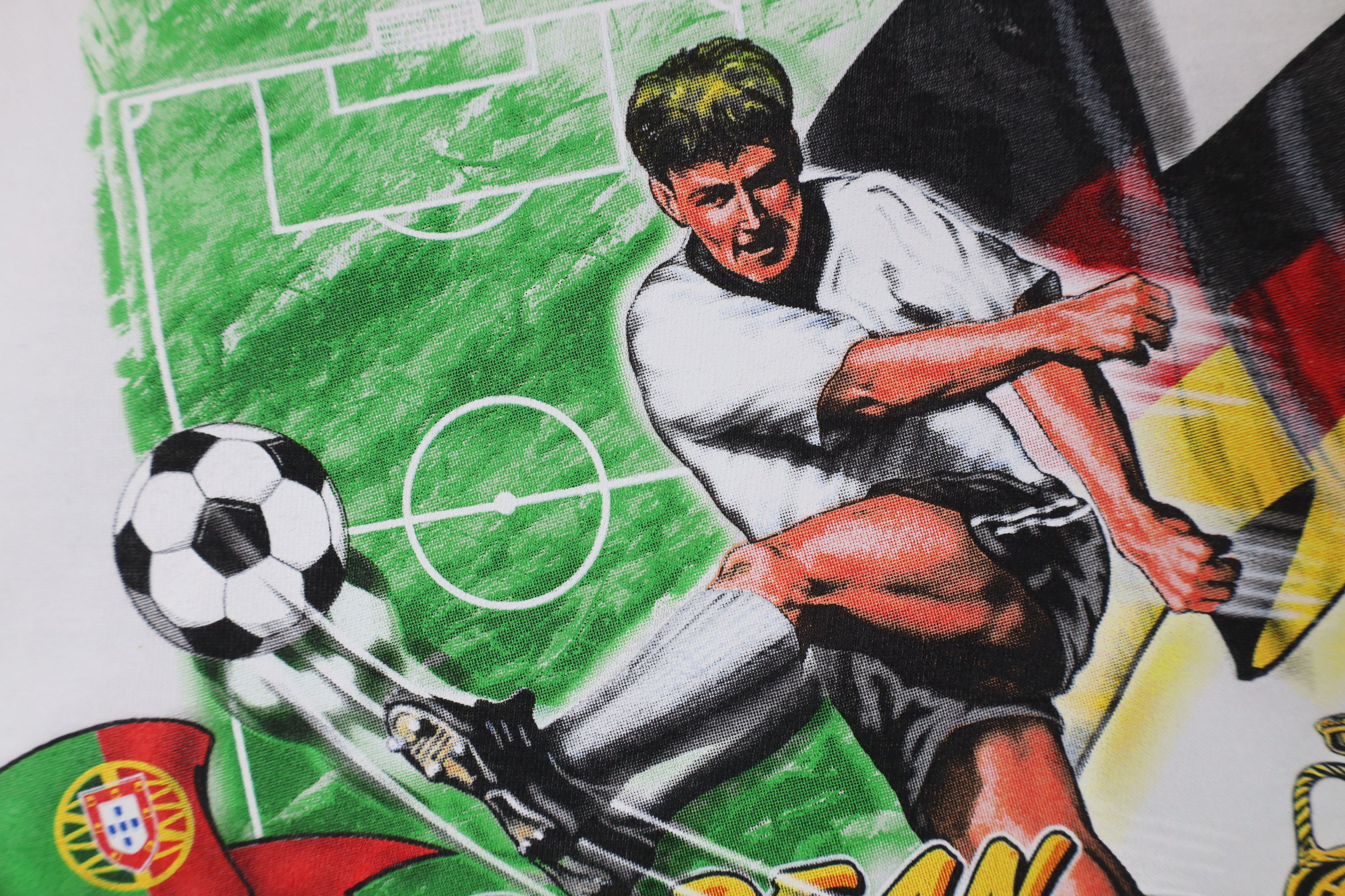 Vintage Vintage Y2K Euro Championships Soccer Futbol Ringer T-Shirt Size US XL / EU 56 / 4 - 5 Thumbnail