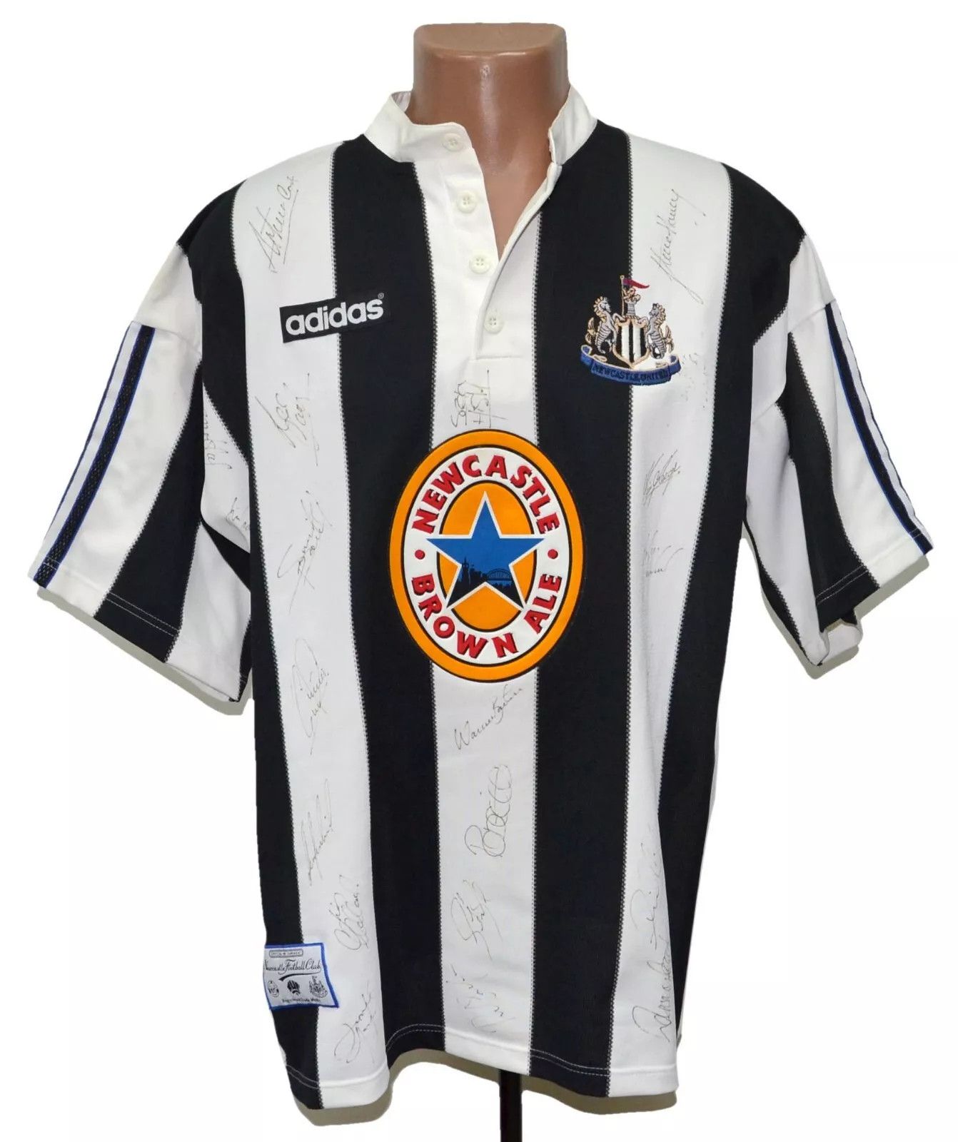 Adidas SIGNED NEWCASTLE UNITED 1995/1997 SHIRT SIZE XL GINOLA #14 Size US XL / EU 56 / 4 - 2 Thumbnail