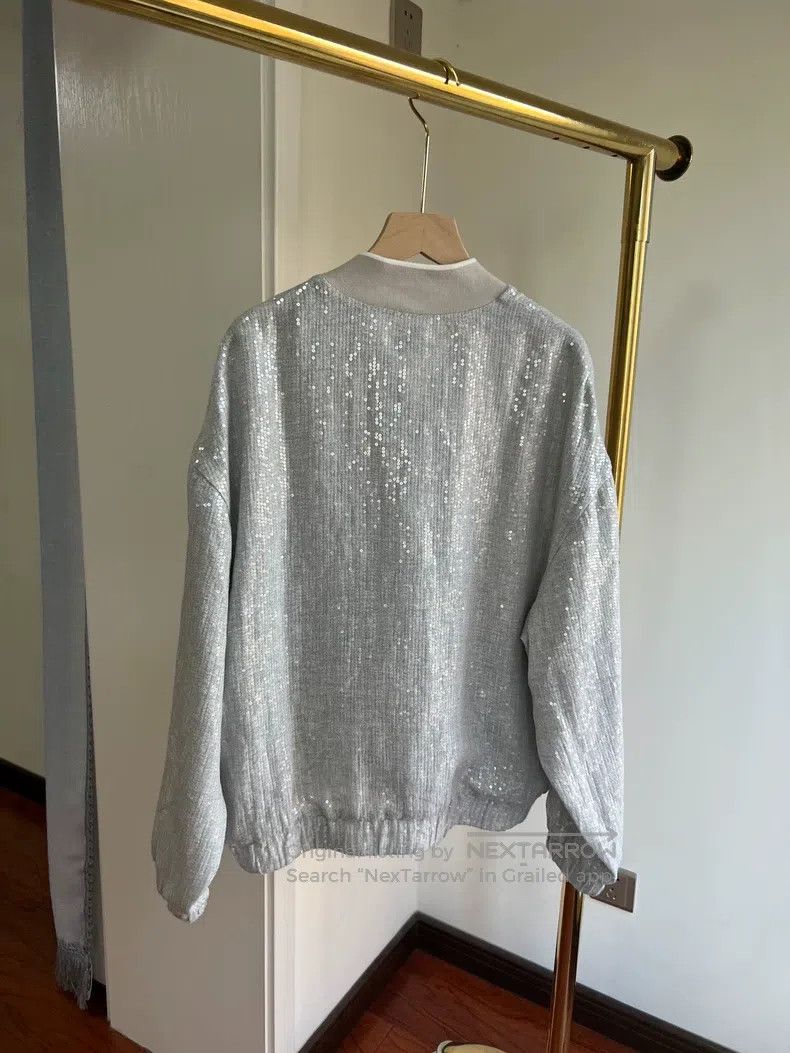 Brunello Cucinelli Brunello Cucinelli Linen Glitter Jacket Size XS / US 0-2 / IT 36-38 - 4 Thumbnail