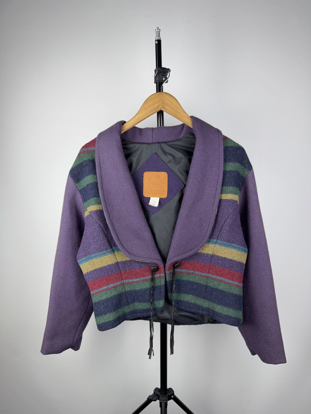 Other Vintage 90s Mid West Wool Jacket Western Striped Canada Size M / US 6-8 / IT 42-44 - 1 Thumbnail