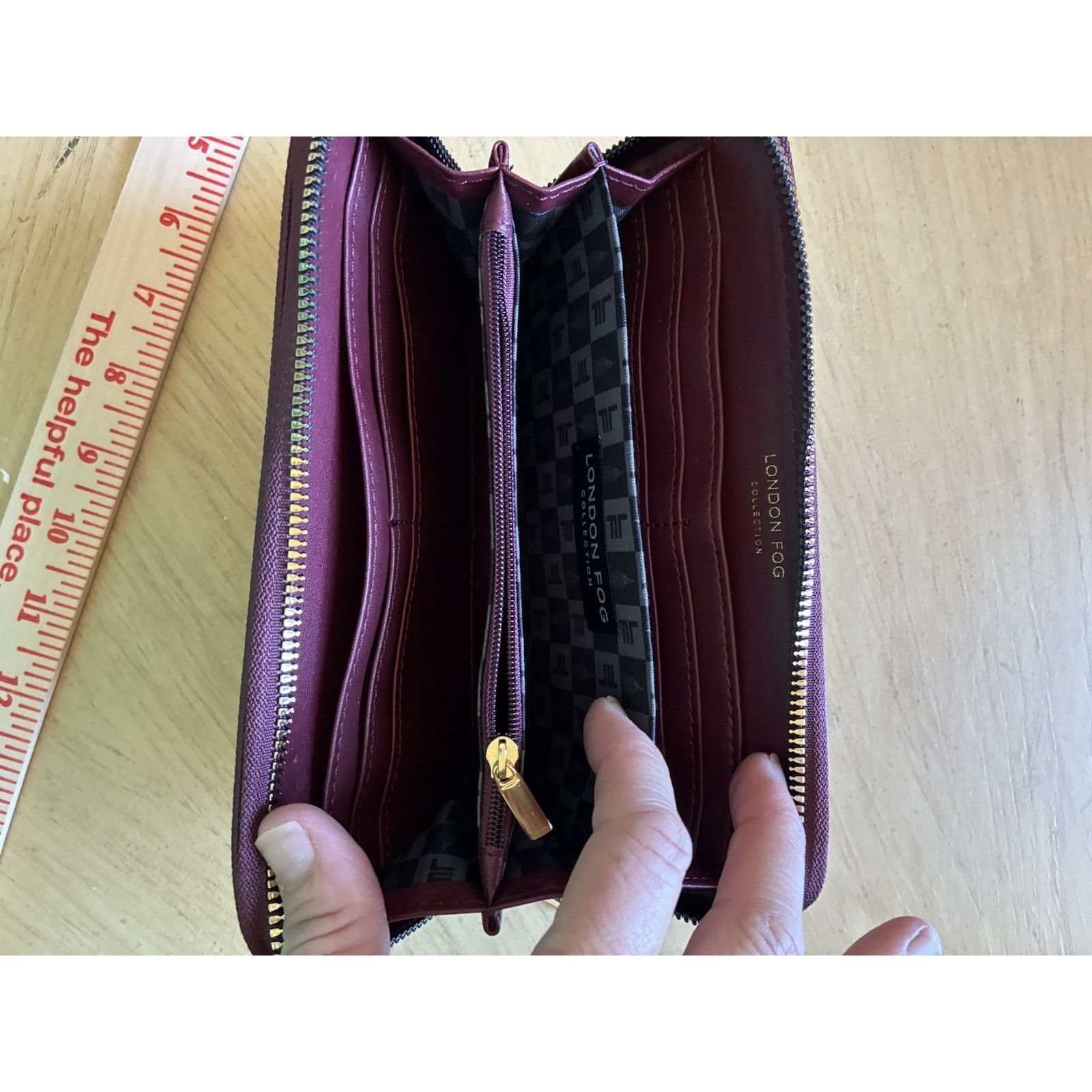 London Fog London Fog Sofia Studded Tote Bag & Matching Wallet Plum Size ONE SIZE - 5 Thumbnail