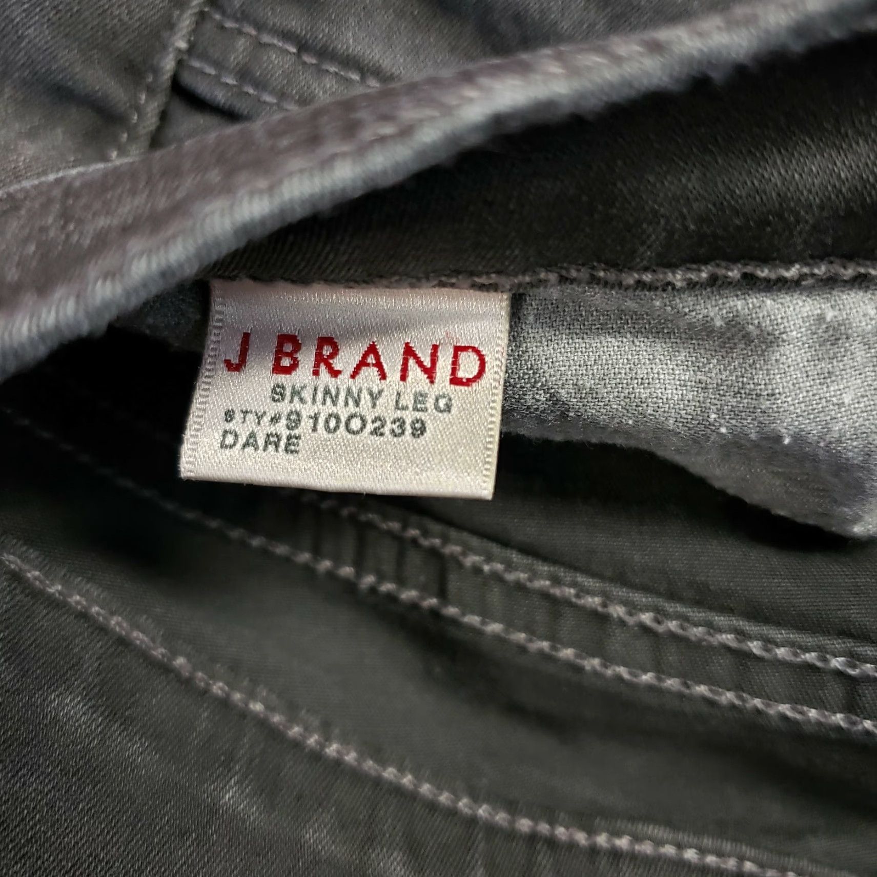 J Brand J Brand Womens Skinny Jeans Sz 27 Gray Dark Low Rise Denim 98% Cotton 2% Elastane Womens Jeans Skinny Leg 27 Gray Dark Size 27" / US 4 / IT 40 - 5 Thumbnail