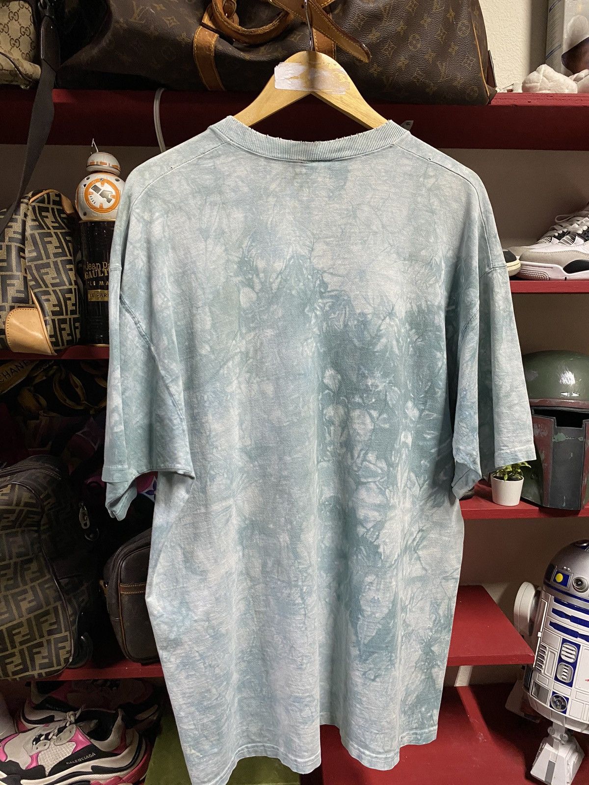 Liquid Blue Vintage 90’s Star Wars Yoda Liquid Blue Tiedye Tee Shirt 2XL Size US XXL / EU 58 / 5 - 5 Thumbnail