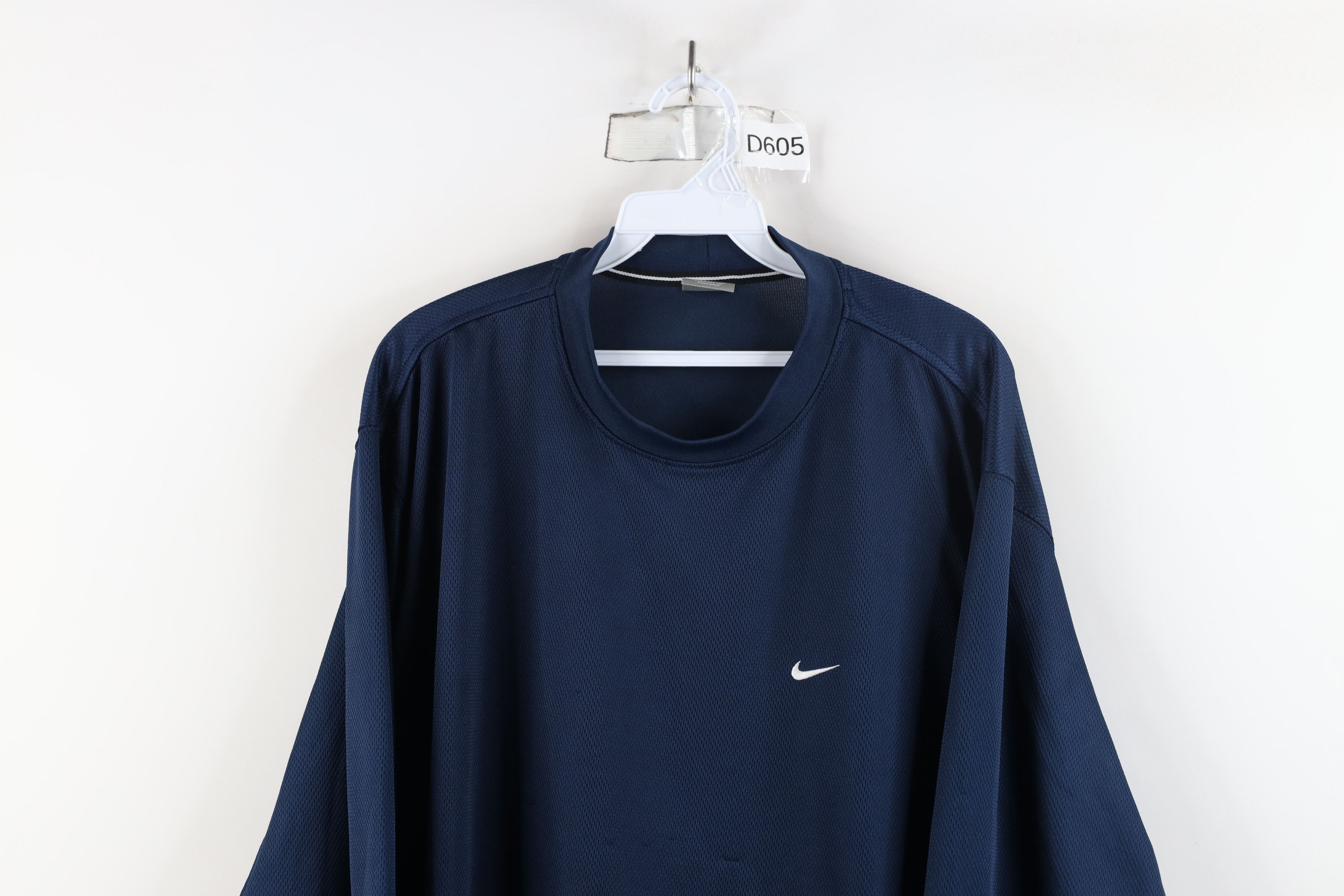 Nike × Vintage Vintage Y2K Nike Swoosh Thermal Knit Long Sleeve T-Shirt Size US XL / EU 56 / 4 - 2 Thumbnail