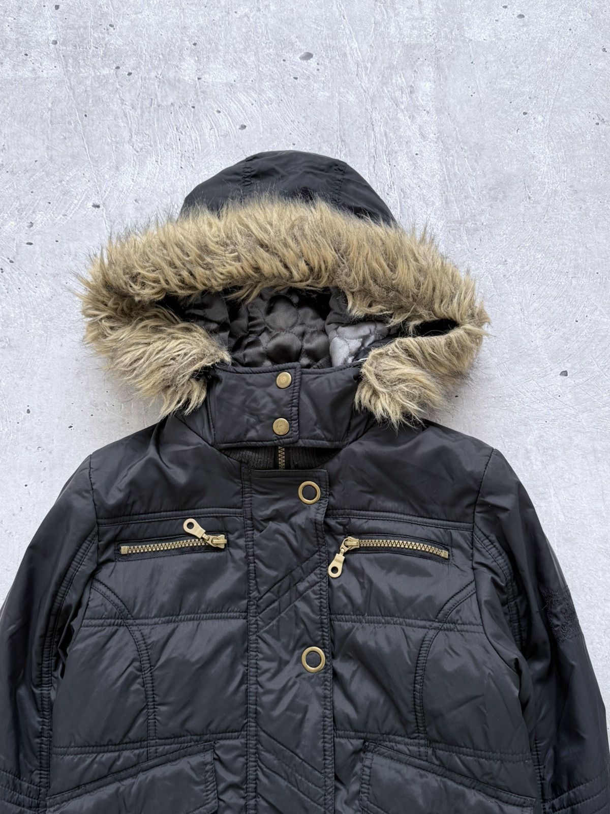 Japanese Brand 00s Hysteric Glamour Style Fur Hood Jacket Avant Garde Size US S / EU 44-46 / 1 - 2 Thumbnail
