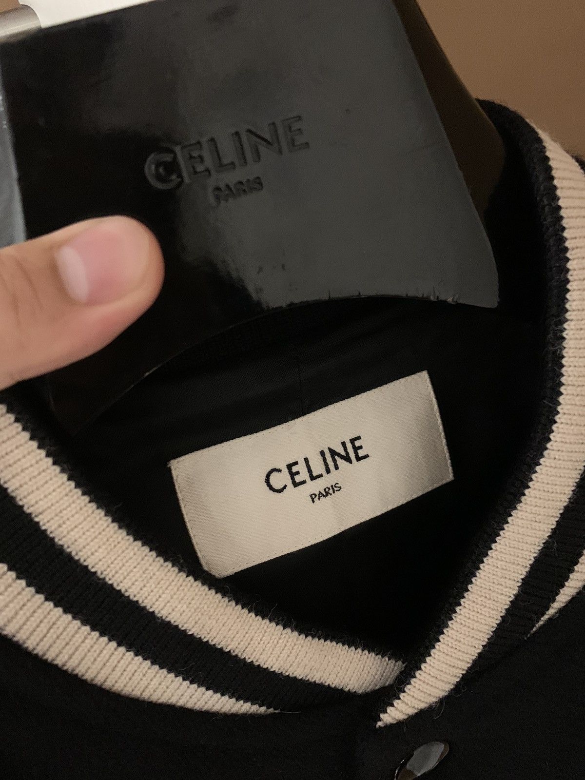 Celine Celine 2025SS Black and White Wool “C” teddy Size US M / EU 48-50 / 2 - 2 Thumbnail