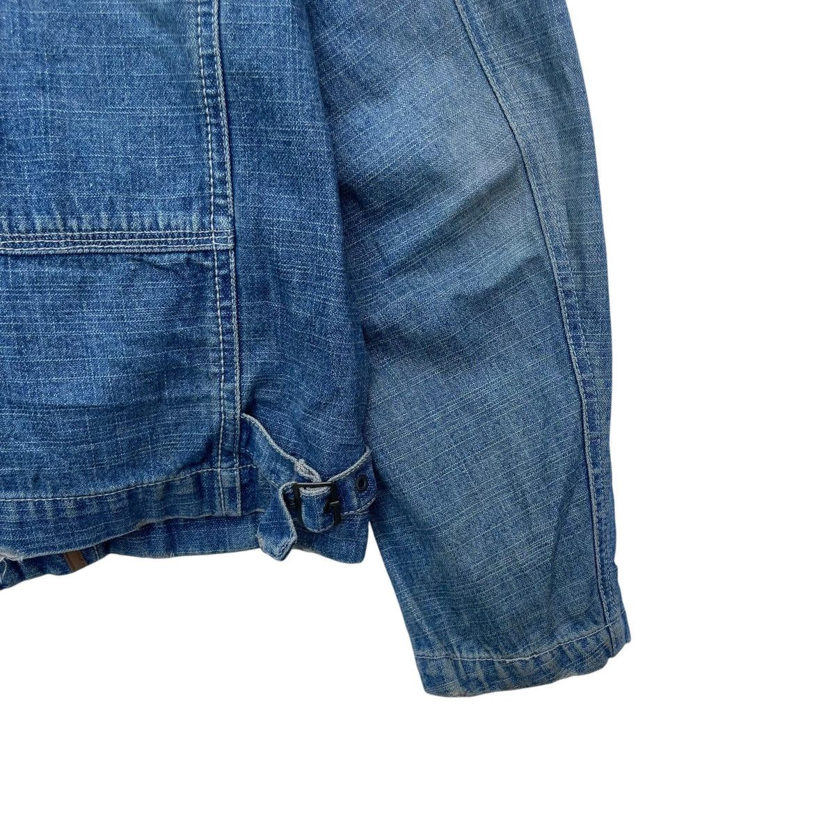 Ekam × Hein Gericke × Japanese Brand 💥Oil Cake Biker Denim Double Collar Jacket Size US M / EU 48-50 / 2 - 7 Thumbnail