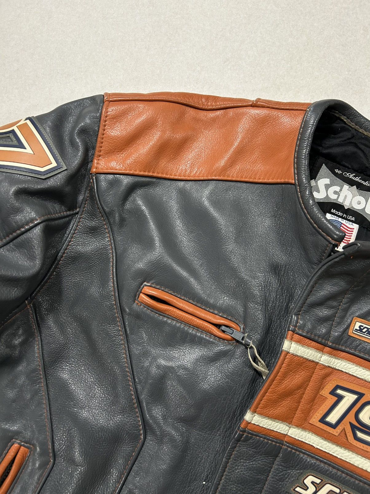 Harley Davidson × Schott × Vintage VERY RARE LEATHER JAKET SCHOTT Size US XL / EU 56 / 4 - 7 Thumbnail
