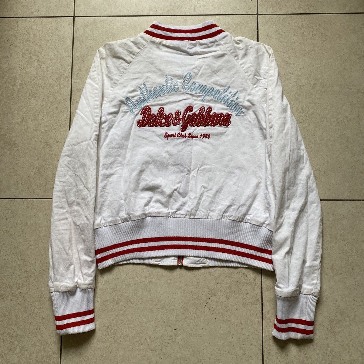 Dolce & Gabbana Dolce Gabbana Embellished Big Logo Varsity Bomber Jacket y2k Size L / US 10 / IT 46 - 1 Thumbnail