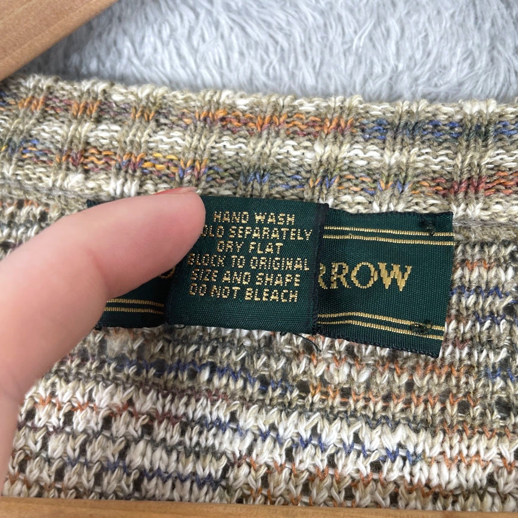 Croft & Barrow VINTAGE Croft & Barrow Sweater Mens XL Brown Textured Knit Retro 90s Italy Size US XL / EU 56 / 4 - 4 Thumbnail