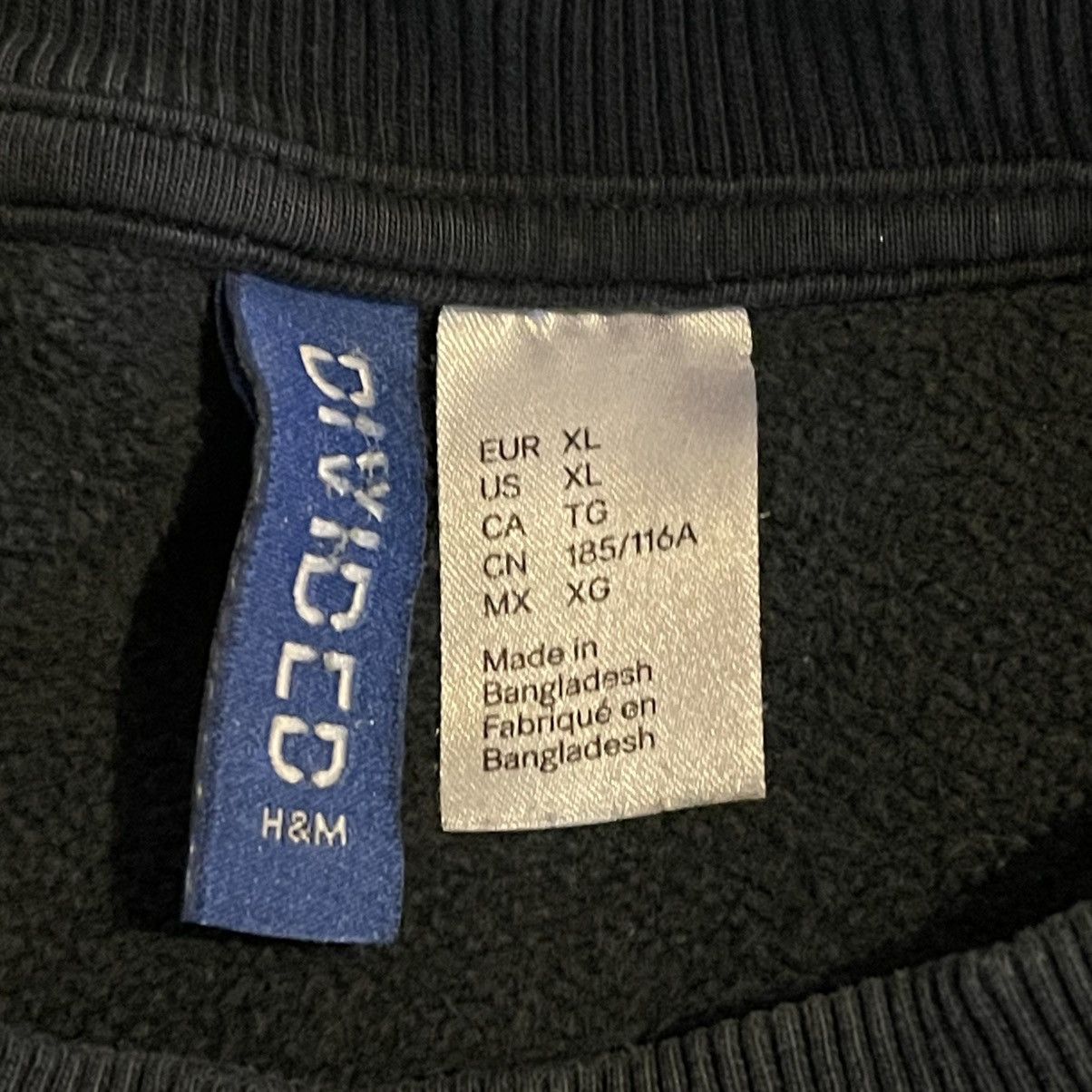 H&M Unreality Sweater Women XL Black H&M Crop Pullover Gym Size XL / US 12-14 / IT 48-50 - 3 Thumbnail