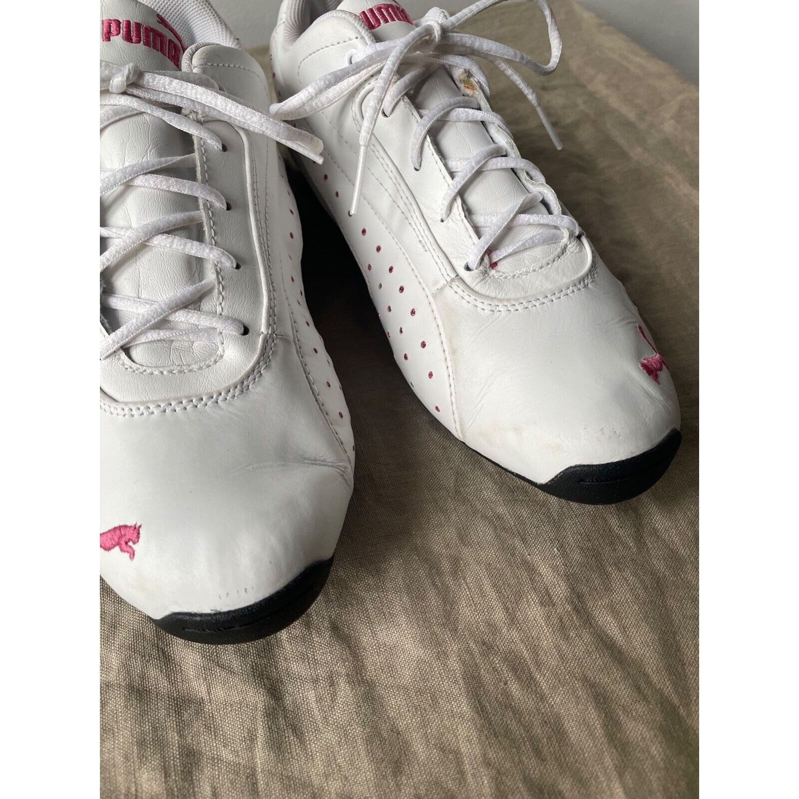 Puma Puma Y2K Vintage Racing Rhinhstones Flat Trainers 8419AC Size US 8.5 / IT 38.5 - 5 Thumbnail