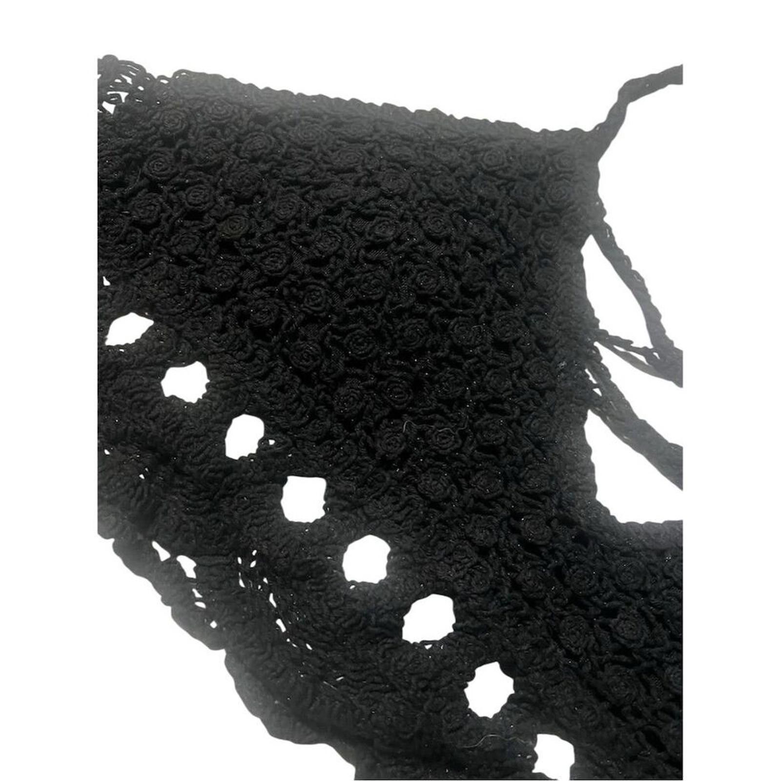 Other Joyfolie Women's Black Crochet Camisole Tank Top M Summer Size M / US 6-8 / IT 42-44 - 7 Thumbnail