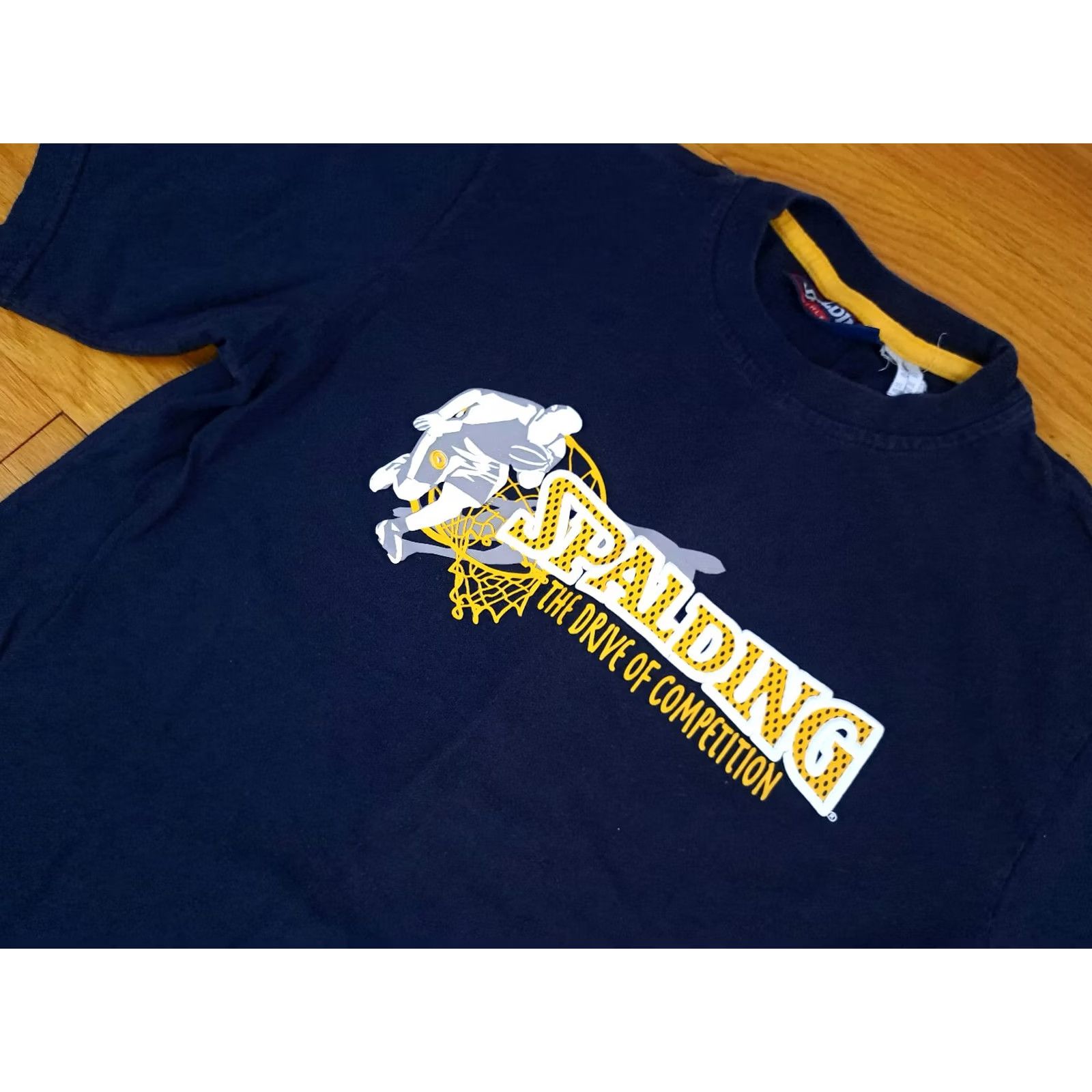 Spalding VINTAGE Spalding T-Shirt Classic Drive to Competion Medium Crew Neck Short Sleeve Blue Cotton canvas 1990s Unisex Adults Mens Womens Size US M / EU 48-50 / 2 - 4 Thumbnail