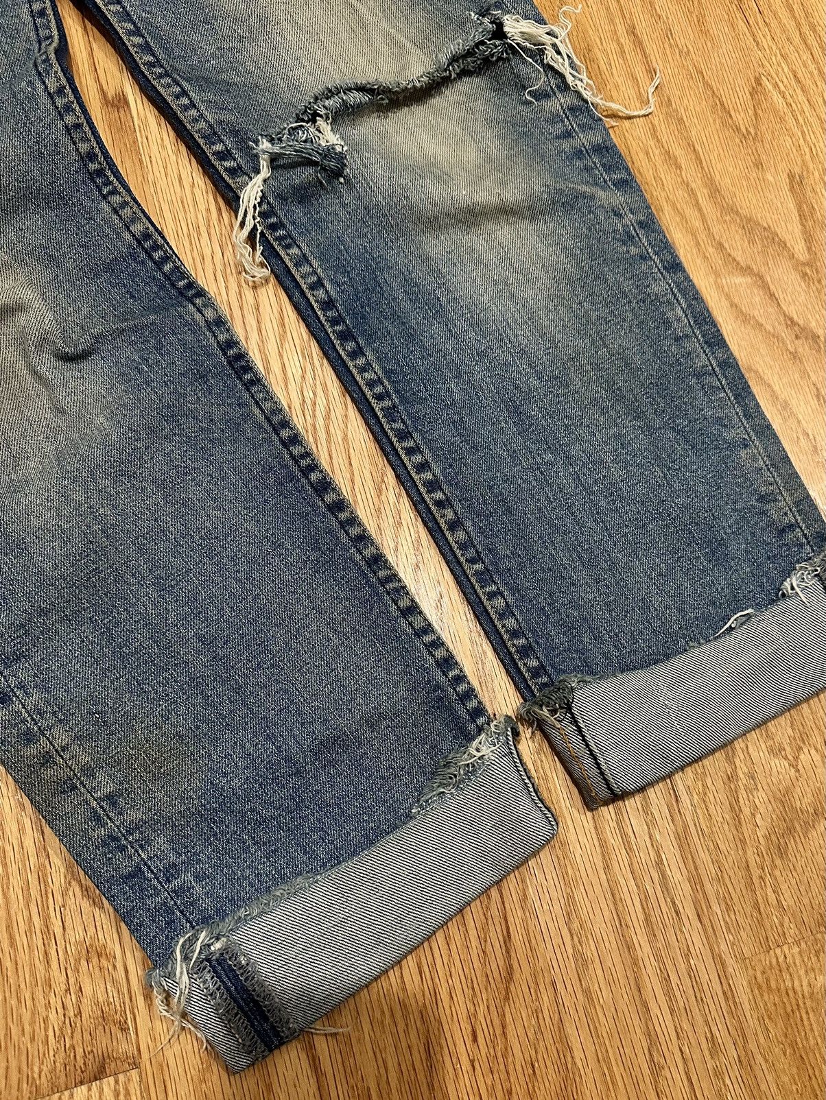 A.P.C. A.P.C Stonewash Denim Jeans Ripped Rockstar Raw Size US 29 - 5 Thumbnail