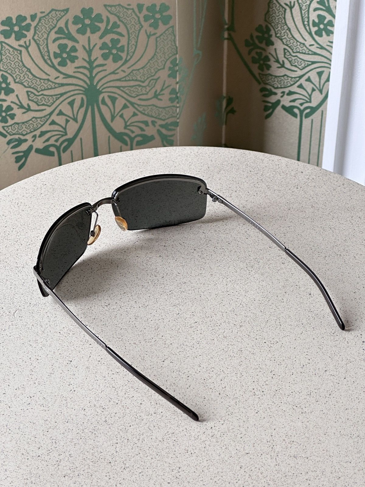 GUCCI Rimless Dark Mens Sunglasses GG Logo 1794/S Y2K