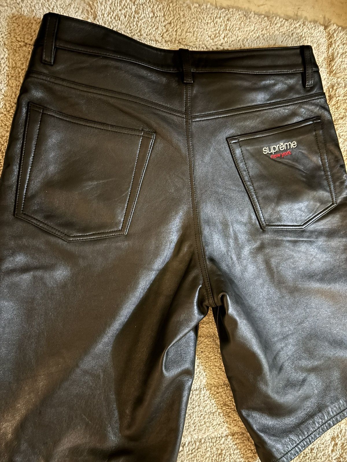 Supreme Supreme Black Leather Baggy shorts Size US 30 / EU 46 - 9 Thumbnail