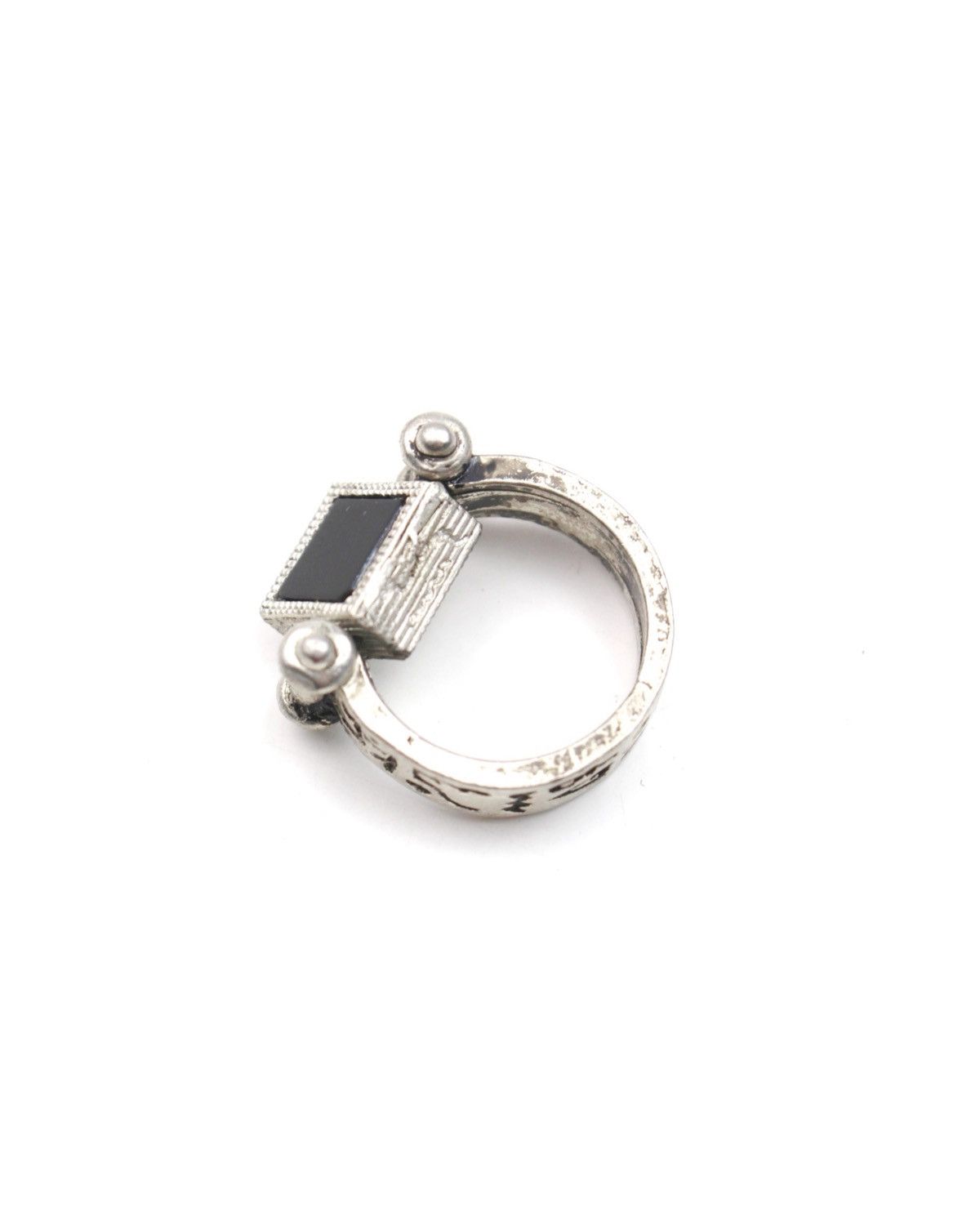If Six Was Nine 1990S JAPANESE MADE GLYPHLOCK ROTATING SIGNET RING Size ONE SIZE - 1 Thumbnail