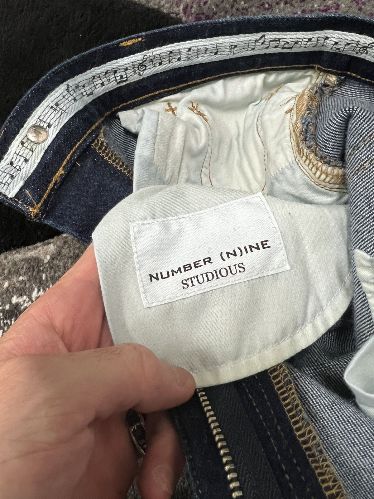 Number (N)ine Number (N)ine x Studious Distressed Denim Jeans Size US 28 / EU 44 - 6 Thumbnail